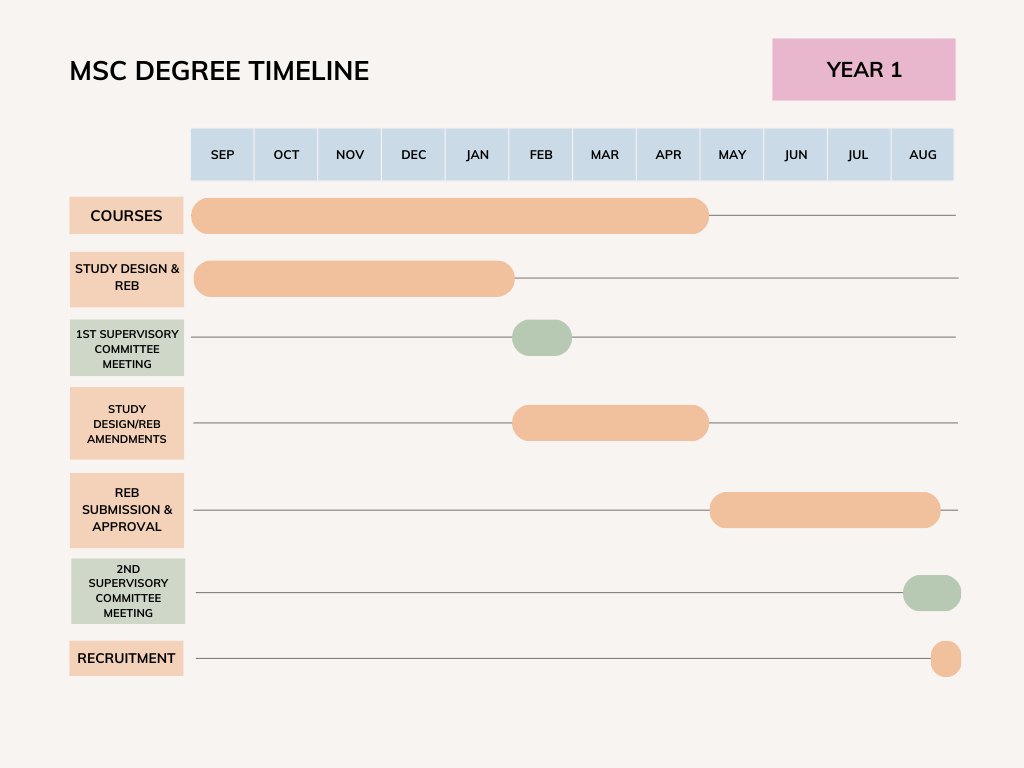 Graph of RSI MSc Degree Timeline